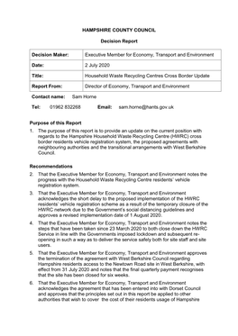 HWRC Cross Border Update