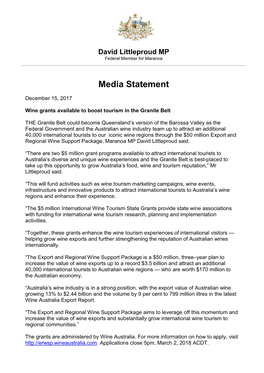 Joint Media Statement