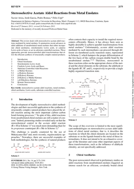 Stereoselective Acetate Aldol Reactions from Metal Enolates