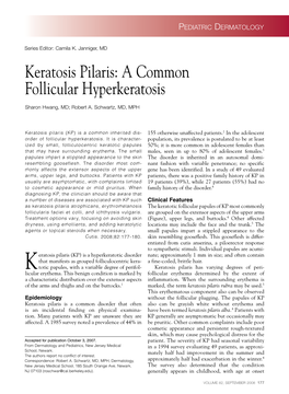 Keratosis Pilaris: a Common Follicular Hyperkeratosis
