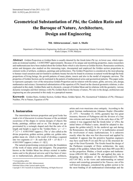 Golden Ratio, Golden Section, Golden Mean, Golden Spiral, Phi, Geometrical Validation of Phi, Fibonacci Number, Phi in Nature, Equation of Phi