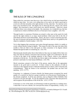 Role of the Conscience