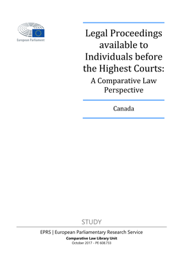 Legal Proceedings Available to Individuals Before the Highest Courts: a Comparative Law Perspective