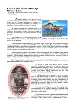 Coastal and Inland Dwellings Mindanao & Sulu by Julian E