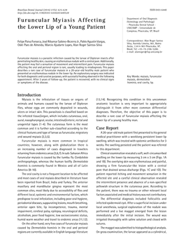 Furuncular Myiasis Affecting the Lower Lip of a Young Patient