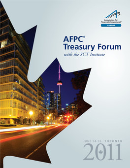 AFPC® Treasury Forum with the SCT Institute