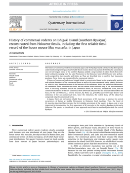 History of Commensal Rodents on Ishigaki Island (Southern Ryukyus) Reconstructed from Holocene Fossils, Including the First Reli