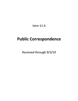 Public Correspondence