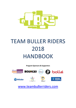 Team Buller Riders 2018 Handbook