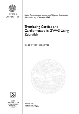 Translating Cardiac and Cardiometabolic GWAS Using Zebrafish
