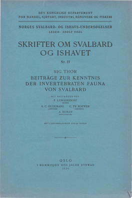 Skrifter Om Svalbard Og Ishavet