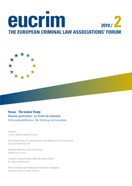 The European Criminal Law Associations' Forum 2010