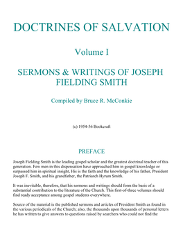 Doctrines of Salvation