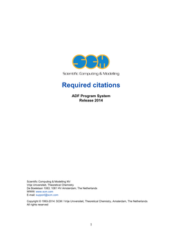 SCM: Required Citations