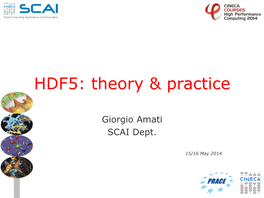 HDF5: Theory & Practice