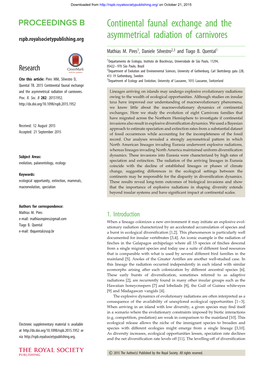 Continental Faunal Exchange and the Asymmetrical Radiation of Carnivores