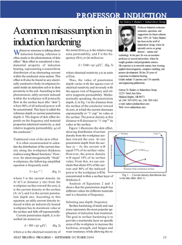 A Common Misassumption in Induction Hardening