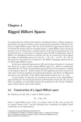 Rigged Hilbert Spaces