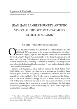 Lambert-Rucki's Artistic Vision of the Ottoman