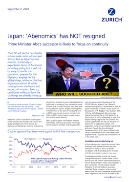Japan: 'Abenomics' Has NOT Resigned