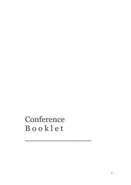 Conference B Ooklet