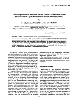 Plerocercoid of Ligula Intestinalis (Cestoda: Pseudophyllidea)