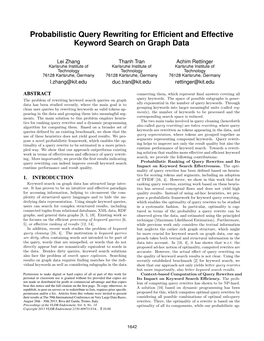 Probabilistic Query Rewriting for Efficient and Effective Keyword