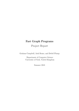 Fast Graph Programs Project Report