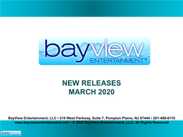 New Releases March 2020