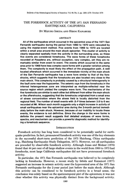 The Foreshock Activity of the 1971 San Fernando Earthquake, California