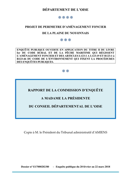 Rapport De La Commission D’Enquête