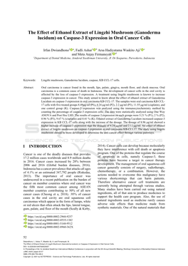 (Ganoderma Lucidum) on Caspase-3 Expression in Oral Cancer Cells