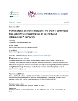 The Effect of Confirmation Bias and Motivated Reasoning Bias on Objectivity and Independence: a Framework