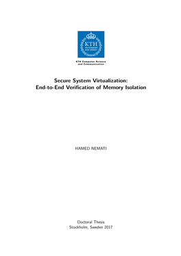 End-To-End Verification of Memory Isolation