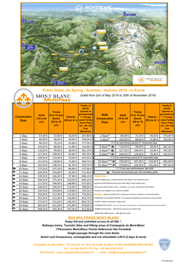 Multipass Mont-Blanc Public Rates (A