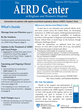 2019 BWH AERD Newsletter