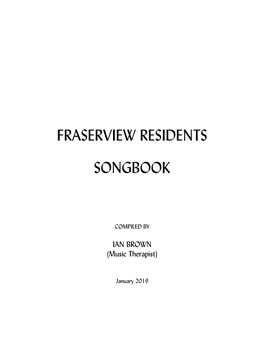 Fraserview Residents Songbook