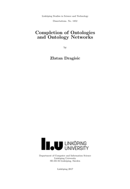 Completion of Ontologies and Ontology Networks