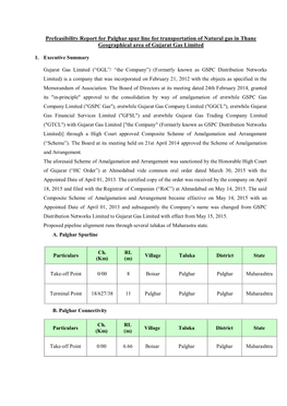 Prefeasibility Report for Palghar Spur Line for Transportation of Natural Gas in Thane Geographical Area of Gujarat Gas Limited