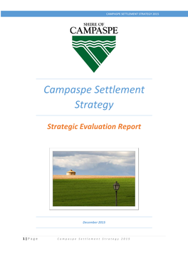 Campaspe Settlement Strategy 2015