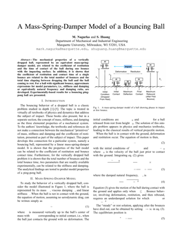 A Mass-Spring-Damper Model of a Bouncing Ball