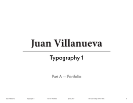 Juan Villanueva Typography 1