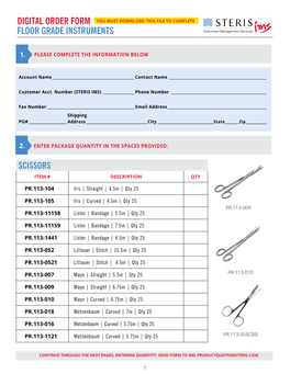 Floor Grade Instruments