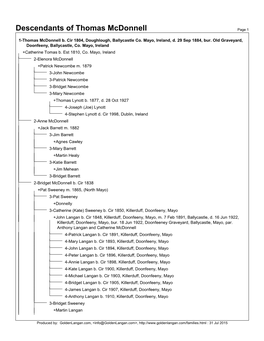 Descendant Chart