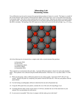 Mineralogy Lab Measuring Atoms