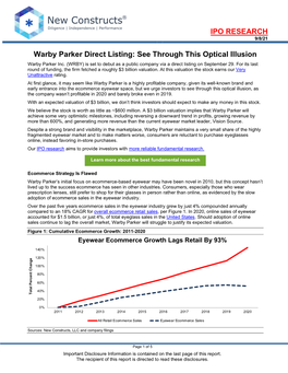 See Through This Optical Illusion Warby Parker Inc