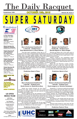 OCTOBER 10Th, 2015 Volume 20, Issue 3 SUPER SATURDAY