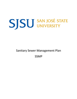 Sanitary Sewer Management Plan SSMP San Jose State University Sanitary System Management Plan – Index