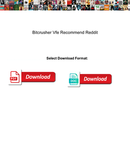 Bitcrusher Vfe Recommend Reddit