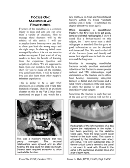 Focus On: Mandibular Fractures